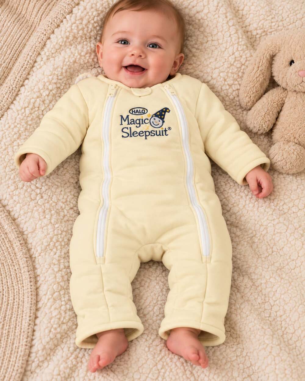 Halo Magic Sleepsuit Size Small 3-6 Months Yellow Full Zip Baby Wearable Blanket